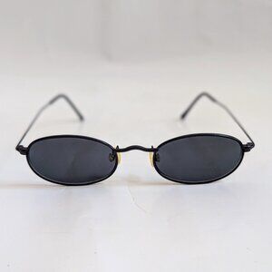 NWT Vintage 90's Retro Rectangle Metal Sport Sunglasses (M. Black)